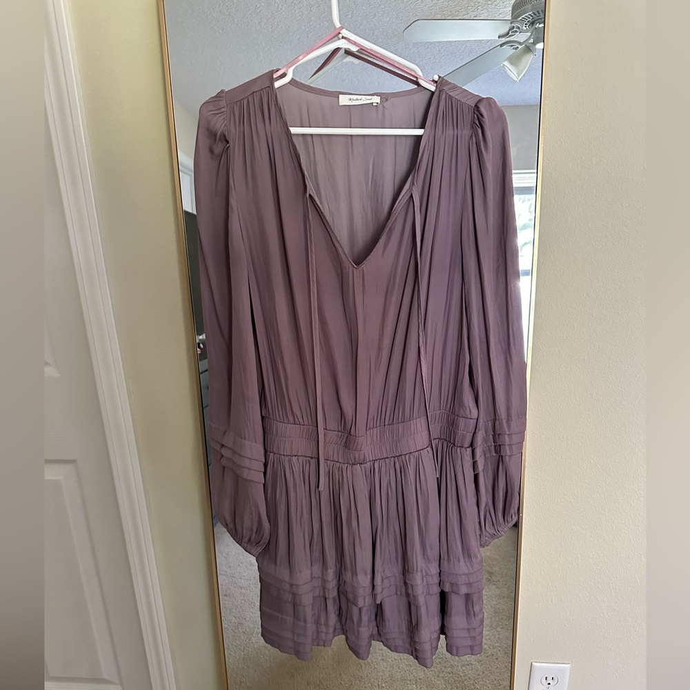 Purple Cinched Mini Dress